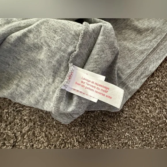 Lacoste short sleeve gray T-shirt ‘live live live’ red, white, & blue medium - Picture 8 of 13